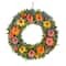 18" Spring Floral Wreath with Fern
